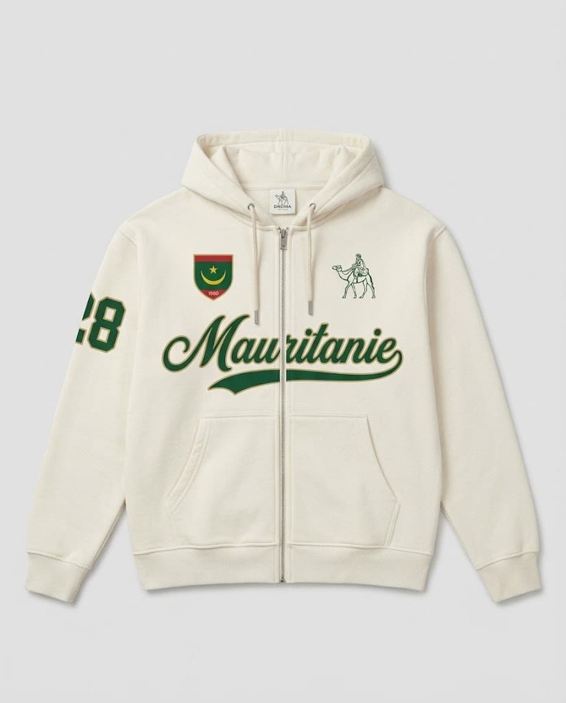 Mauritanie Zip-Up Hoodie — Front